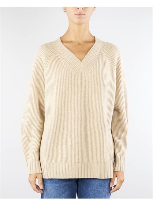 Maglia a V in lana viscosa e cashmere Max Mara Weekend MAX MARA WEEKEND | Maglia | PANIA3